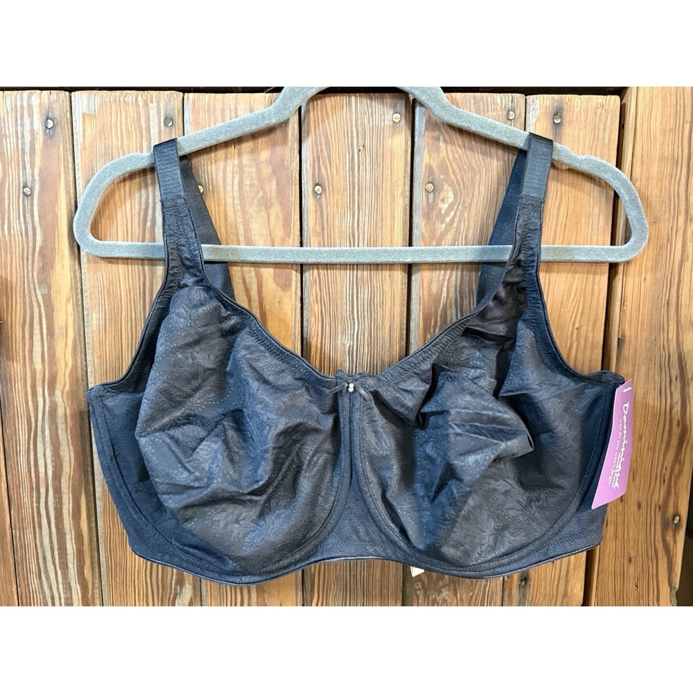 Dominique Minimizer Bra 42F Black 7001 Comfort Fit Seamless Underwire NWT